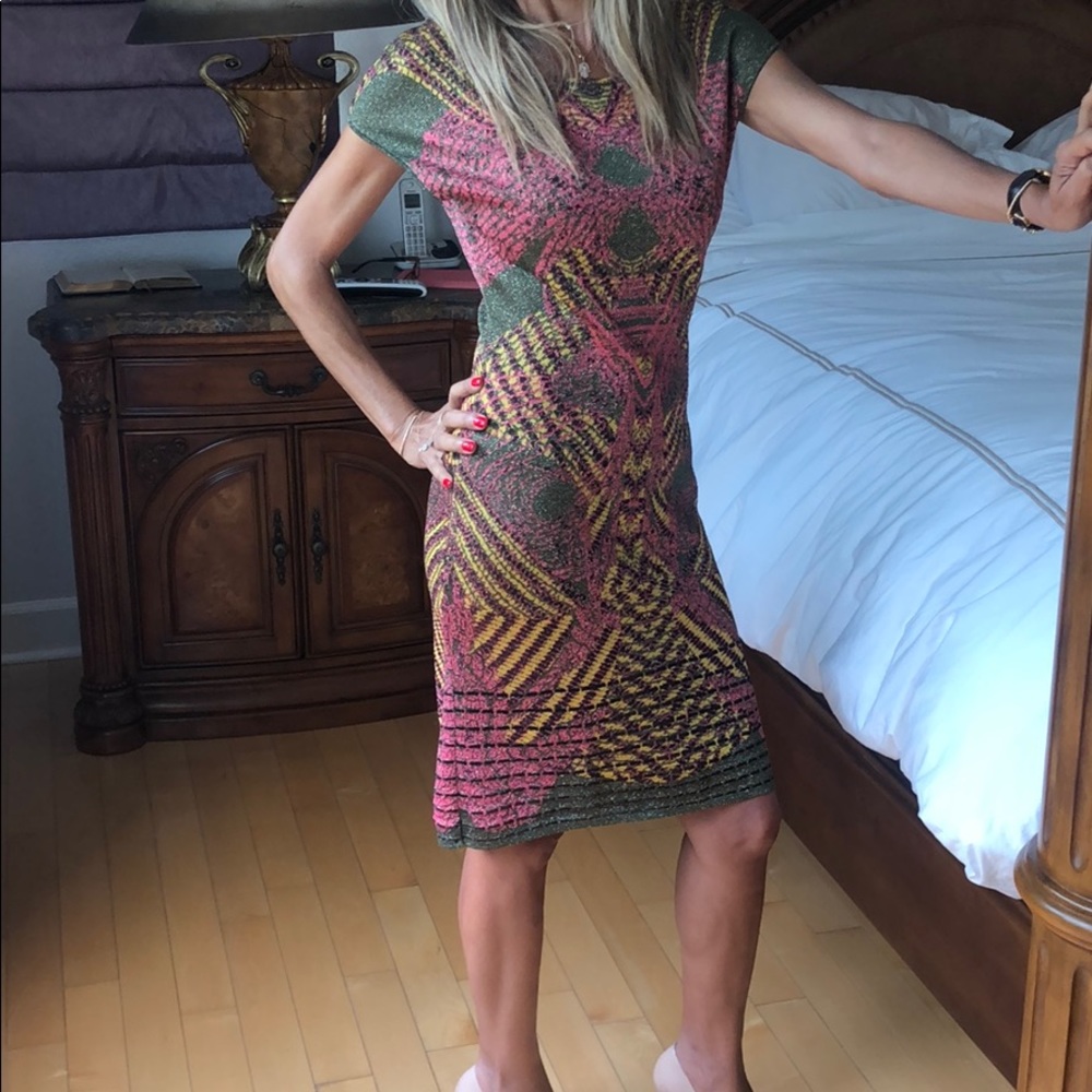 Missoni shimmer knit dress and beautiful print